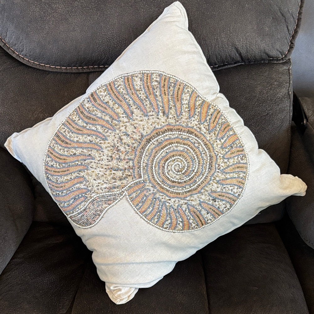 PIER 1 💙 Shell Throw Pillow